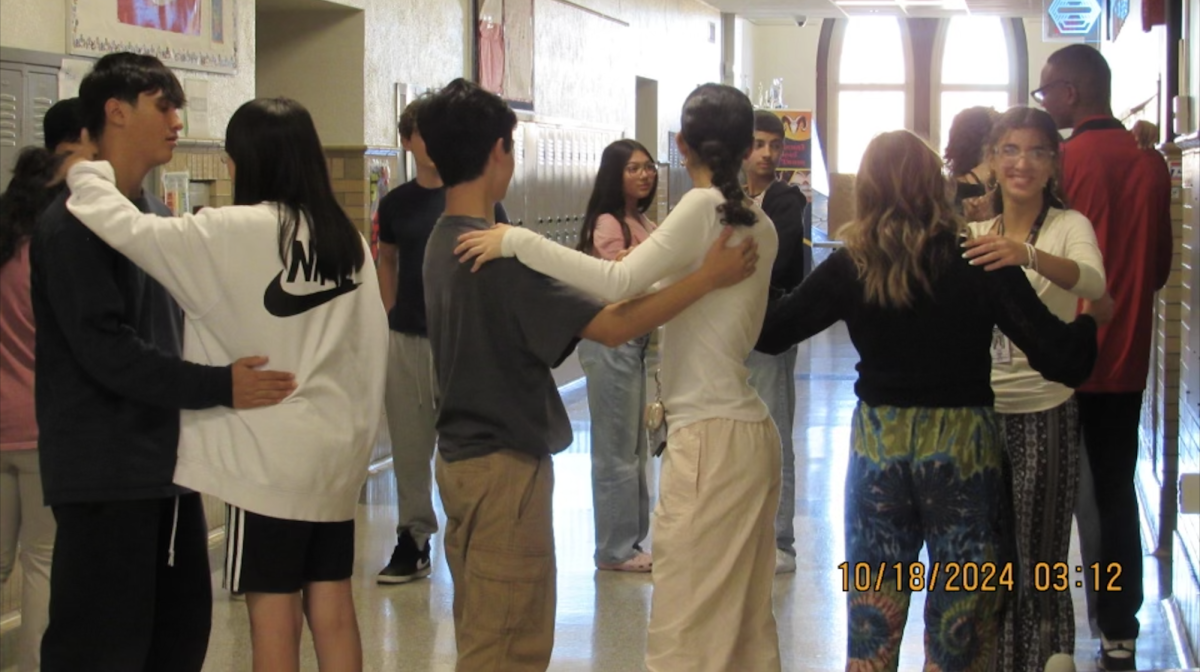 LAHSO Members learning a dance for the Multicultural Fair. Photo courtesy of Roselline Peralta Danger (12, HSU). 